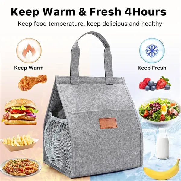 Large Insulated Grocery Tote Bag with Front Pocket