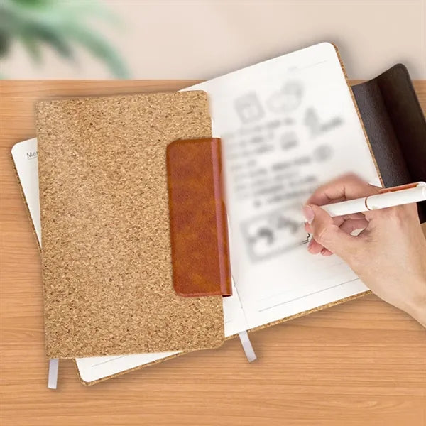 A5 Magnetic Cork Notebook with Custom Logo