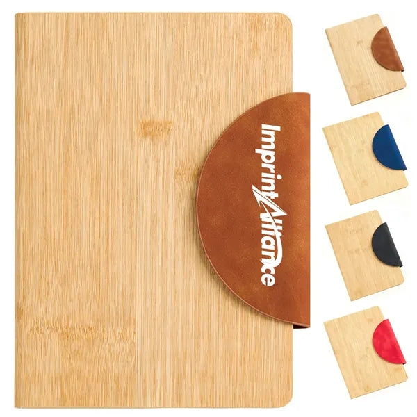 A5 Bamboo Notebook with PU Half Cover