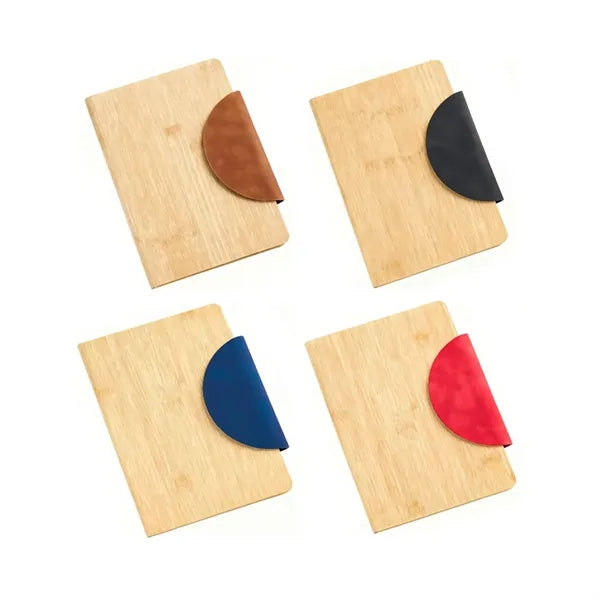 A5 Bamboo Notebook with PU Half Cover