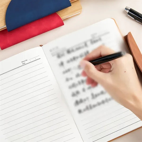 A5 Bamboo Notebook with PU Half Cover
