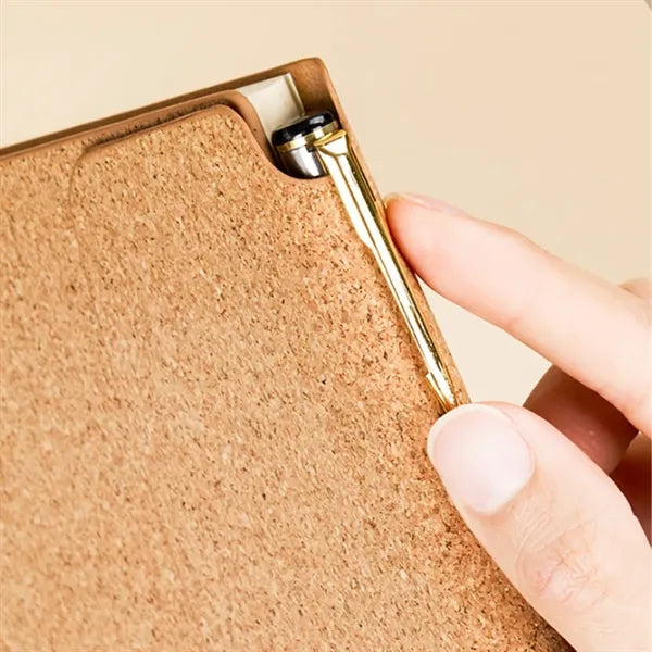 A5 Cork Notebook with Bamboo Inlay Cover