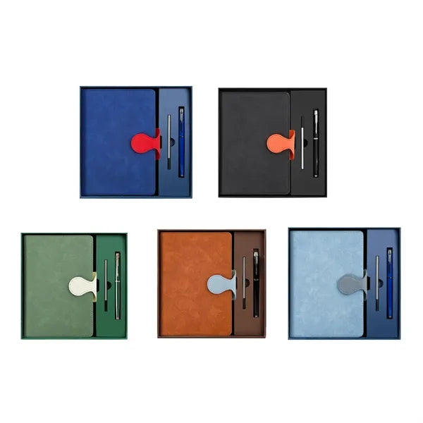 Eco Kraft Paper Sticky Notebook with Pen Holder