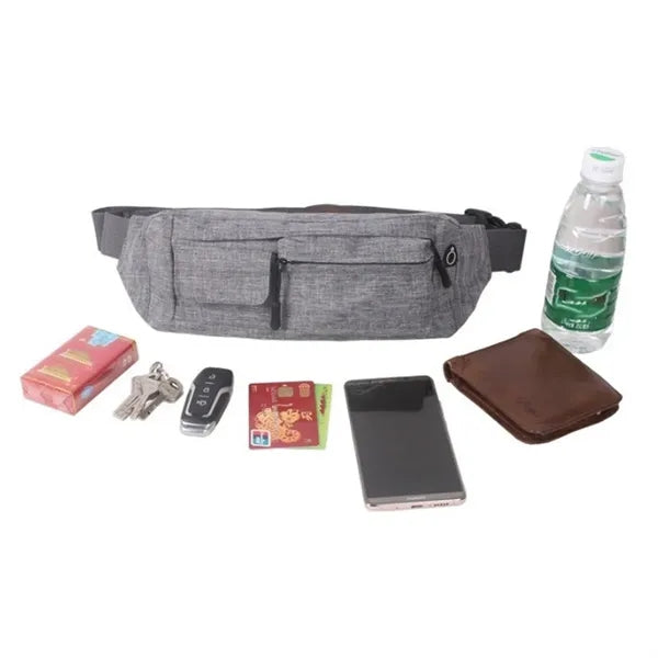 Multi Pocket Waist Bag with Adjustable Strap