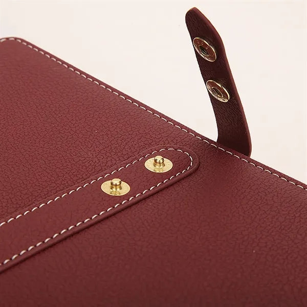 A5 PU Leather Notebook with Strap Closure for Office