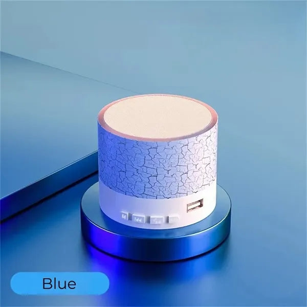 Mini Crackle LED Light Bluetooth Speaker Portable Wireless