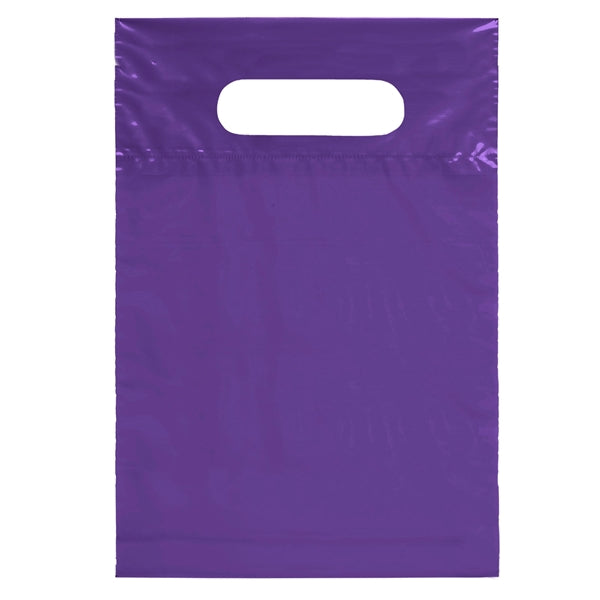 7W x 10 1/2H Die Cut Handle Bag - Flexo Ink Print