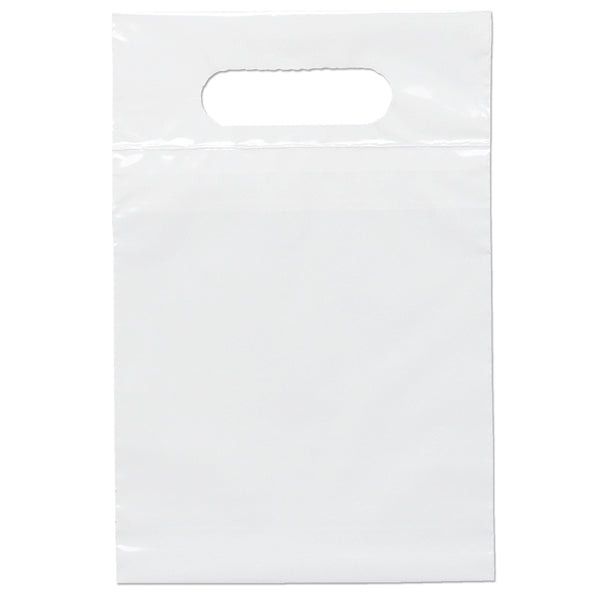 7W x 10 1/2H Die Cut Handle Bag - Flexo Ink Print