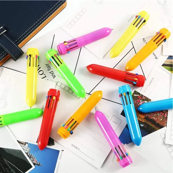 Multicolor Ballpoint Christmas Shuttle Pens Retractable