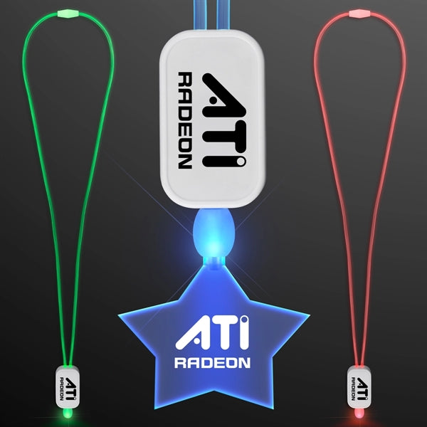 LED Neon Lanyard with Acrylic Star Pendant
