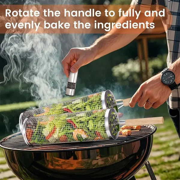 Rolling Grill Basket