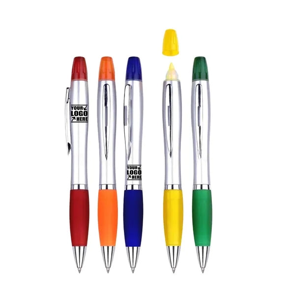 Highlighter Colorful Barrels Yellow Highlighters Black Pens