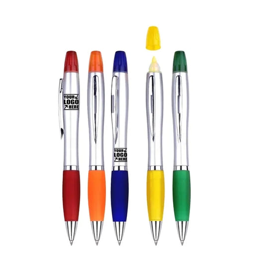 Highlighter Colorful Barrels Yellow Highlighters Black Pens