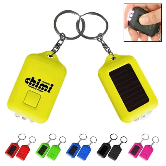 Solar Powered Led Flashlight Keychain