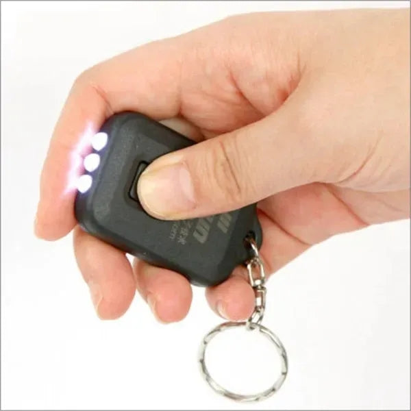 Solar Powered Led Flashlight Keychain
