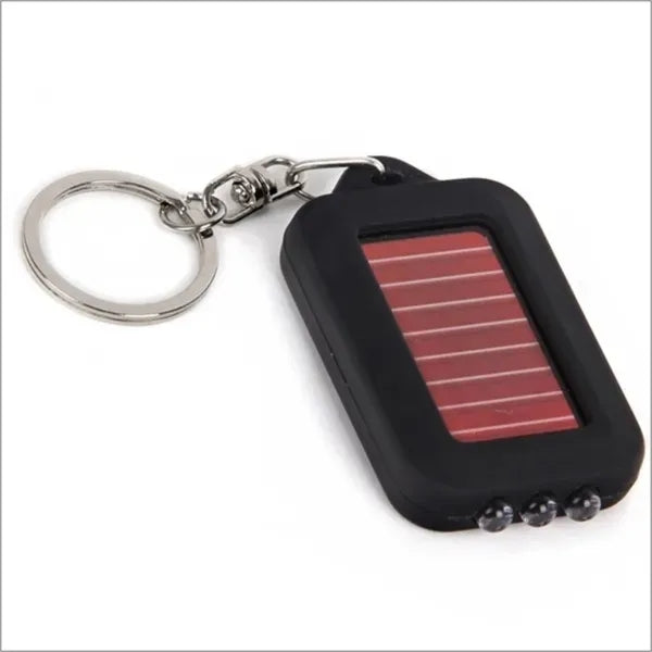 Solar Powered Led Flashlight Keychain