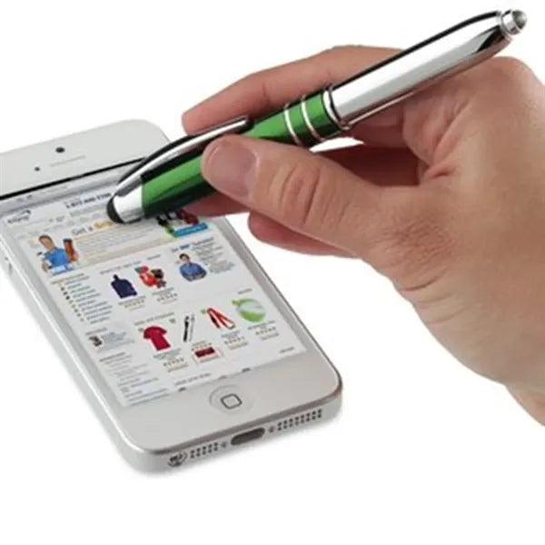 3 in 1 Stylus Metal Pen with LED