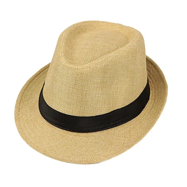 Unisex Vintage Twill Panama Fedora Hat