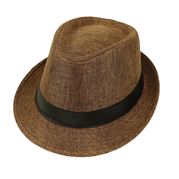 Unisex Vintage Twill Panama Fedora Hat