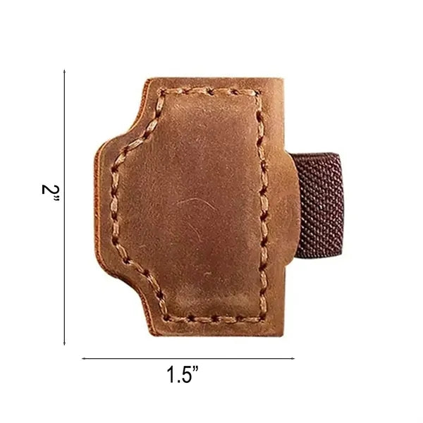 Magnetic Leather Bookmark with Pen Holder