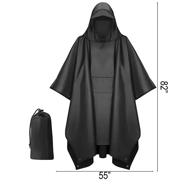 Hooded Rain Poncho