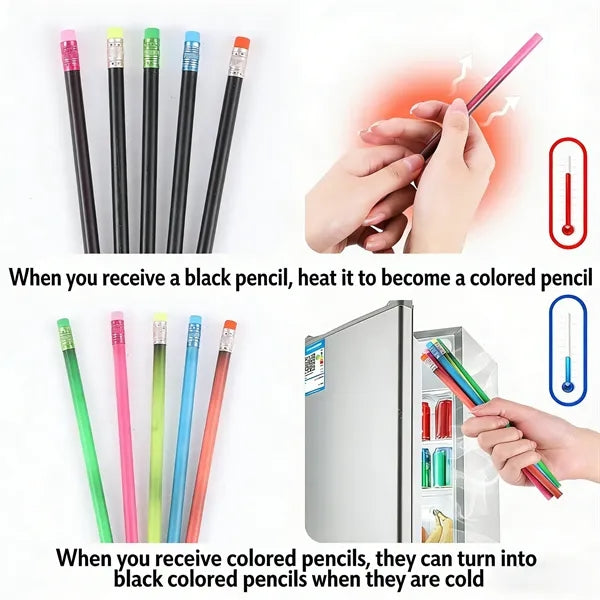 Color Changing Mood Pencil with Eraser Wooden Heat Activated