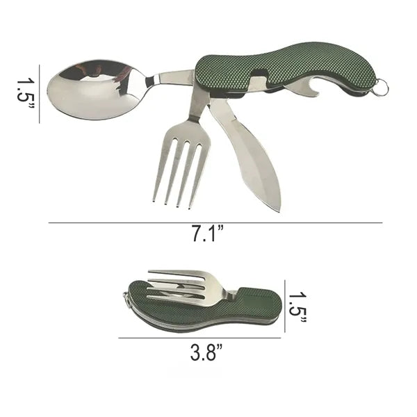Folding Camping Utensils Cutlery Set