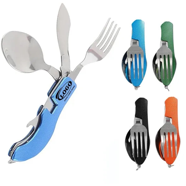 Folding Camping Utensils Cutlery Set