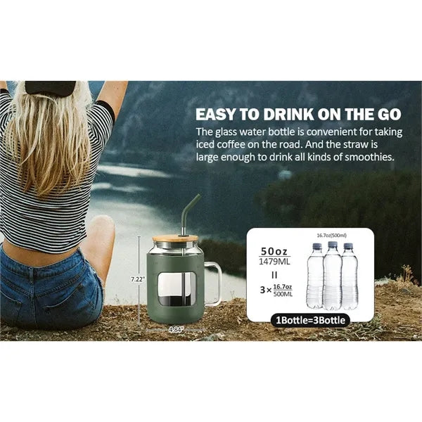50oz Glass Water Bottle