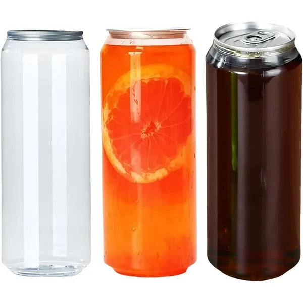 Transparent Juice Bottle Easy Open Lid Plastic Can