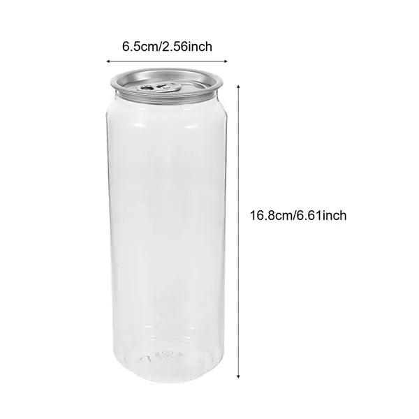 Transparent Juice Bottle Easy Open Lid Plastic Can