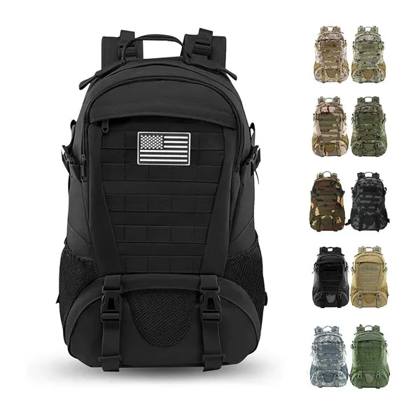 Tactical Backpack for Hiking Day Pack with Flag Patch