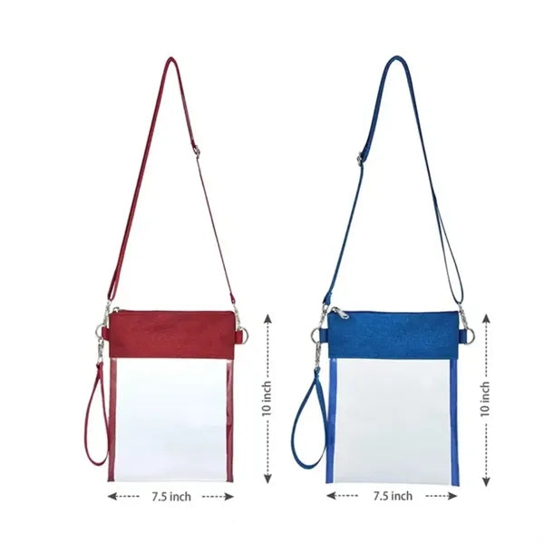 PVC Crossbody Stadium Bag