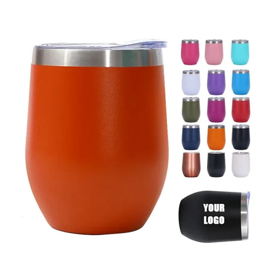 12oz Thermal Insulated Stainless Steel Egg-shaped Cup