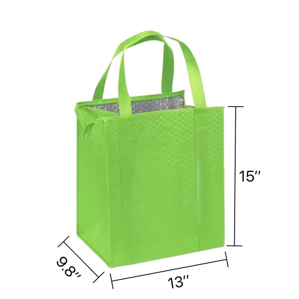Large Insulate Cooler Zipper Tote Bag