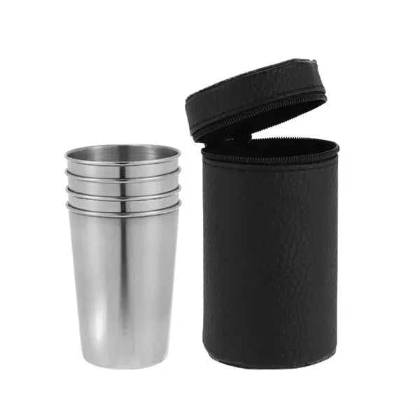 2.37Oz Four Cup Stainless Steel Set
