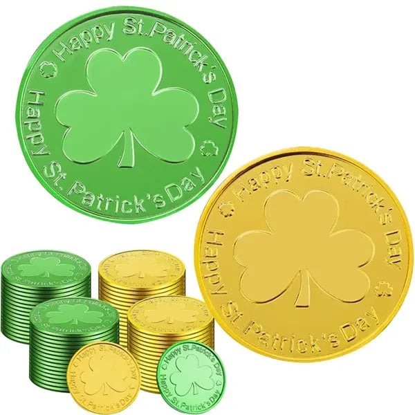 St. Patrick's Day Shamrock Coins Lucky Gold Party Favors