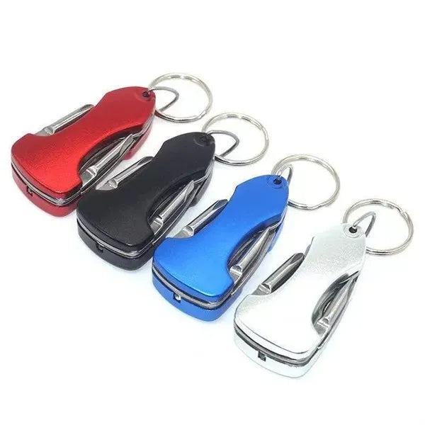 6 in 1 Stainless Steel Multi Tool Kit Keychain