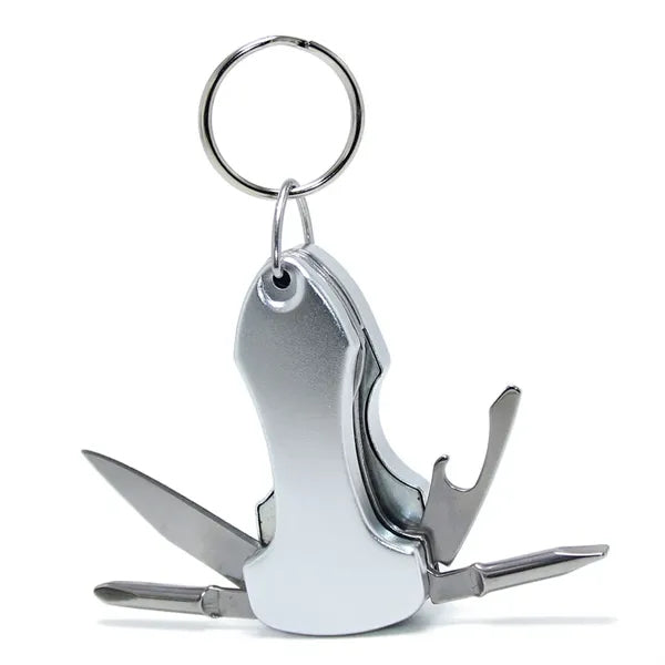 6 in 1 Stainless Steel Multi Tool Kit Keychain