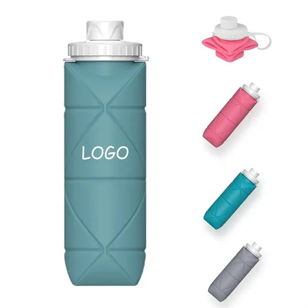 20 oz. Collapsible Silicone Water Bottle