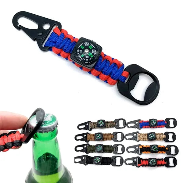 4" 1 Multifunctional Outdoor Tools Braided Keychain