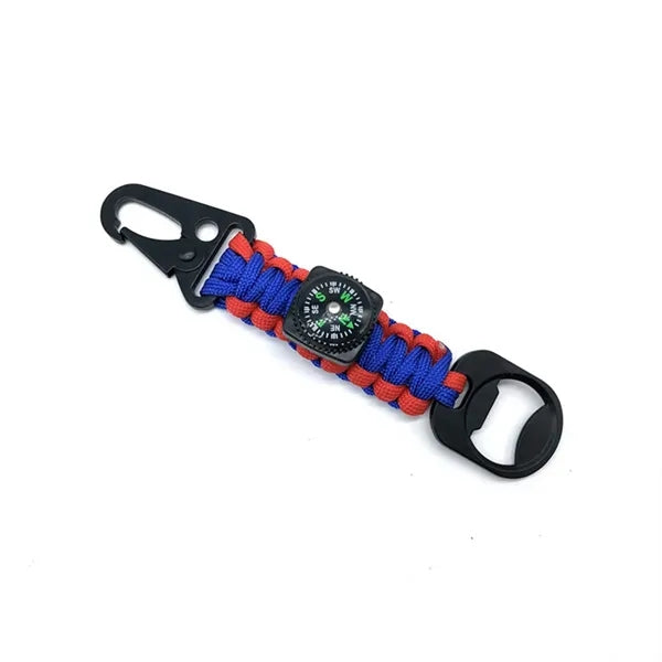 4" 1 Multifunctional Outdoor Tools Braided Keychain