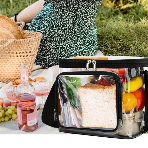 10L Durable Clear Crossbody Bag for Lunch