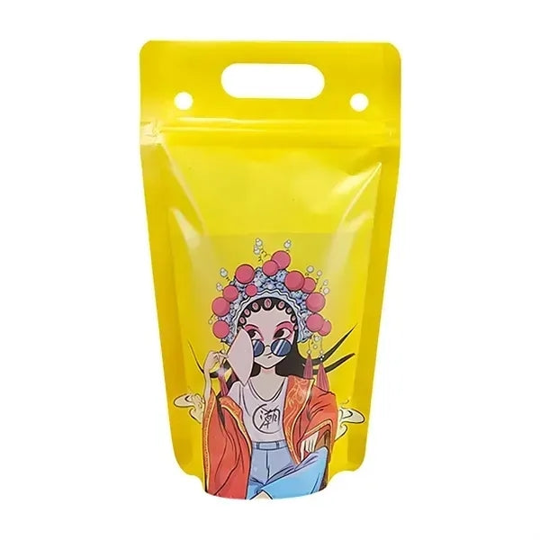 Drinks Flasks Juice Straw Pouch