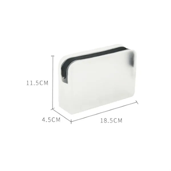 Clear TPU Double Zipper Cosmetic Bag