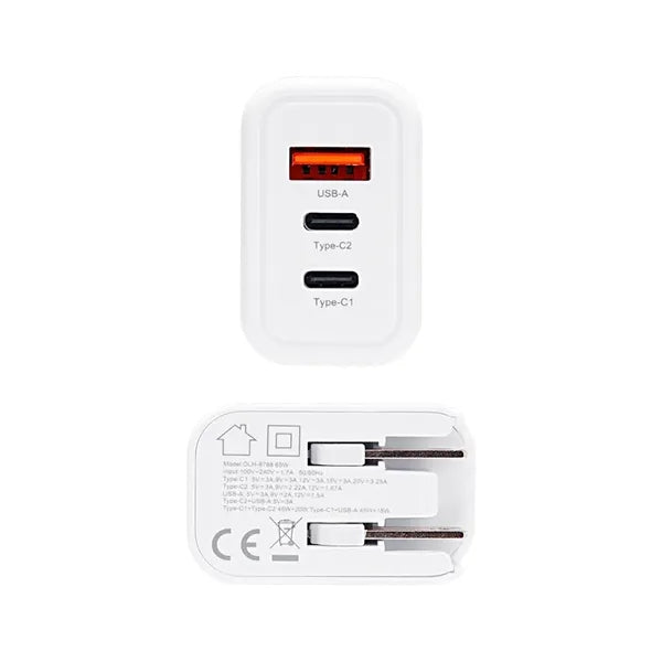 TriCharge 65W Wall Charger