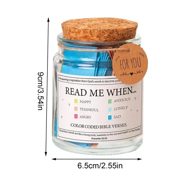 Glass Prayer Jar with Cork Lid Wish Bottle Decorative Gift