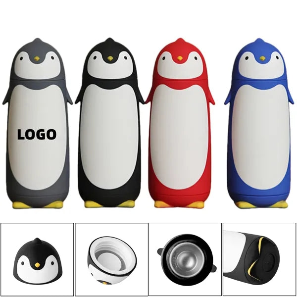 Penguin Glass Water Bottle