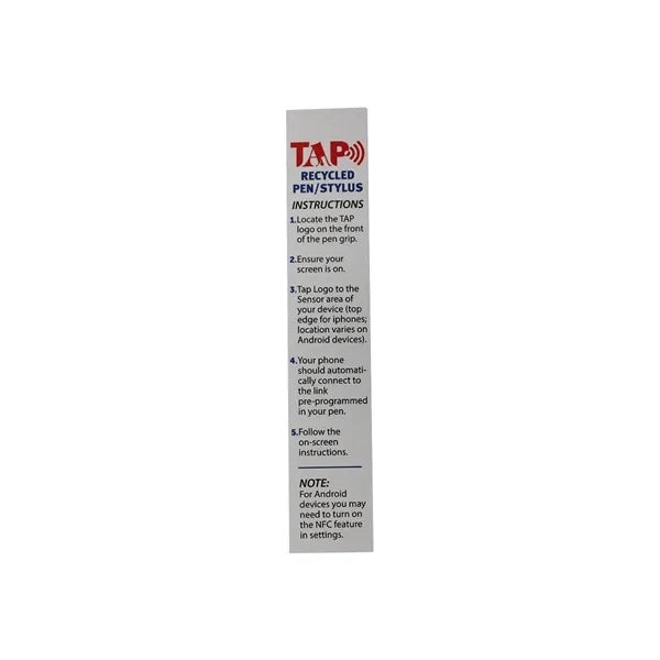 Tap Recycled Pen/Stylus, Full Color Digital
