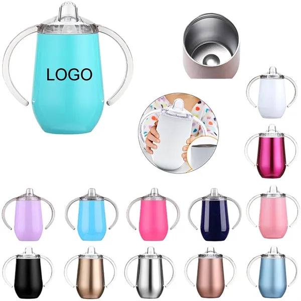 10oz Stainless Steel Sippy Cup With Handles